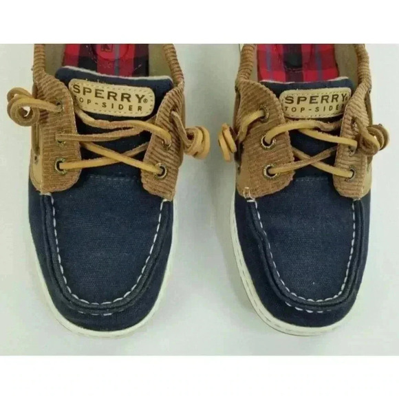 Sperry Top Sider Size 6.5M Women s Denim Corduroy Three Eye Boat Shoes STS90253 - Picture 5 of 12